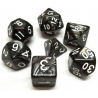 Set de 7 dés - Nacré Noir/Blanc
