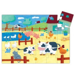 Puzzle Silhouettes 24 pièces – Les Vaches à la Ferme