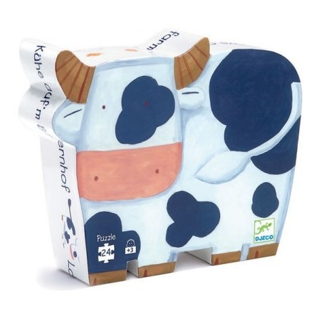 Puzzle Silhouettes 24 pièces – Les Vaches à la Ferme