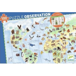 Puzzle Observation 100 pièces - Animaux du Monde