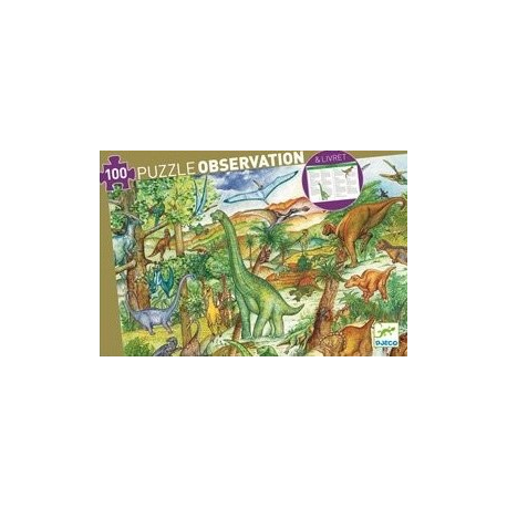 Puzzle Observation 100 pièces - Dinosaures