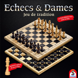 Jeu d'échecs et dame recto-verso 29cm