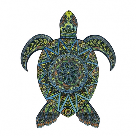 Puzzle bois - La Tortue Tropicale - Boite en bois