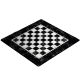 Tapis de jeu 40x40 Échecs Marbre Noir