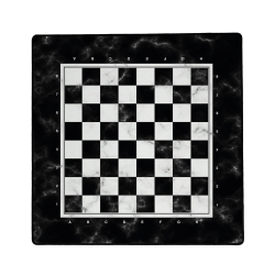 Tapis de jeu 40x40 Échecs Marbre Noir