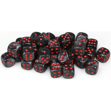 Set de 36 dés - Velvet Noir/Rouge