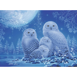 Puzzle 500 pièces - Ravensburger - Chouettes au Clair de Lune
