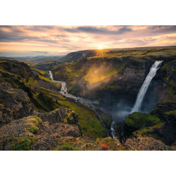 Puzzle 1000 pièces - Ravensburger - La cascade Háifoss, Islande