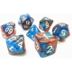 Set de 7 dés - Fusion - Bleu Or