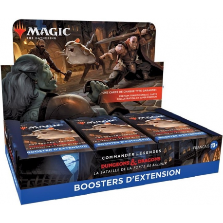 Magic - boite 18 Boosters d'extension Commander Legendes La bataille de la porte de Baldur VF