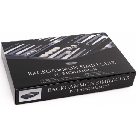 Backgammon 38cm simili cuir