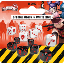 Zombicide - Set de dés spéciaux noirs et blancs