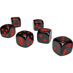 Zombicide - Set de dés spéciaux noirs et blancs