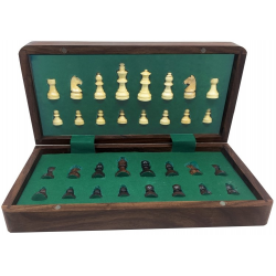 Jeu d'échecs magnétique pliable en bois 25 cm