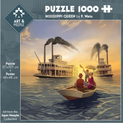 ART&MEEPLE – Puzzle 1000 pièces 68x48cm Mississippi Queen
