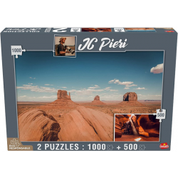 PUZZLE JC PIERI - Monument Valley 1000 pièces & Antelope Canyon 500 pièces