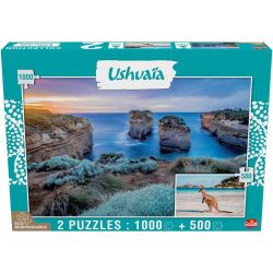 PUZZLE USHUAÏA - Island Archway 1000 pièces & Kangourou 500 pièces