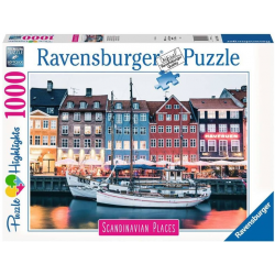 Puzzle 1000 pièces - Ravensburger - Copenhague, Danemark (Highlight)