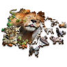 Puzzle bois Wood Craft 500 pièces - Wild Cats in the Jungle