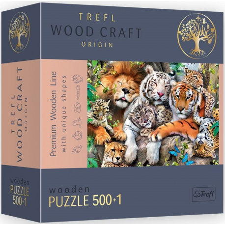 Puzzle bois Wood Craft 500 pièces - Wild Cats in the Jungle