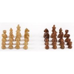 Jeu de pièces d'échecs buis / Acacia n°5