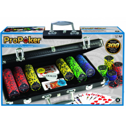 Mallette de Poker ProPoker 300 jetons fibre de Carbone