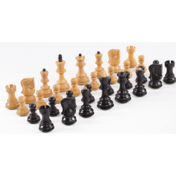 Pièces d'échecs Russian Zagreb Buis ébonisé / Acacia N°3