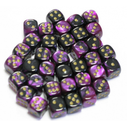 Set de 36 dés - Gemini Noir-Violet/Or