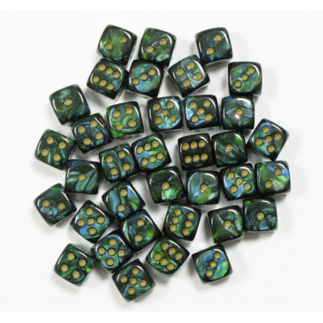 Set de 36 dés - Scarab Jade/Or