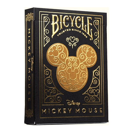 Jeu de 54 cartes Bicycle Disney Mickey Mouse Black & Gold