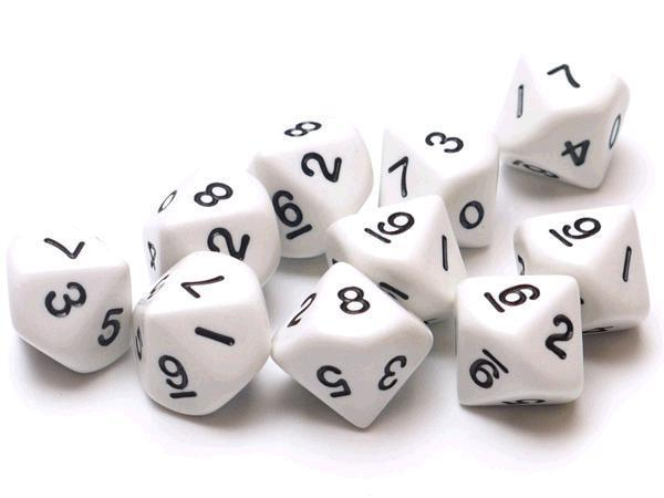 Lot De 3 Dés à 10 Faces - D10 Pour Jeux De Rôle, Maths, Pratique
