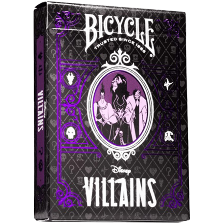 Jeu de 54 cartes Bicycle Disney Villains Violet