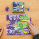 Mini Puzzle eeboo 16 pièces - Puzzle Dinosaures