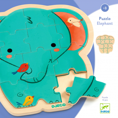 Puzzlo - Elephant 14 pièces