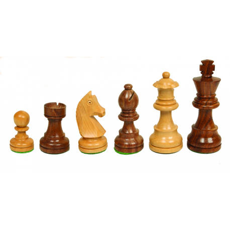 Jeu de pièces d'échecs buis / bois de rose n°3