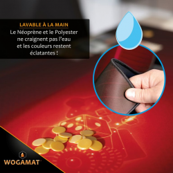 Tapis de jeu 60x100 Multijeux Rubis Rouge