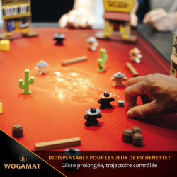 Tapis de jeu 60x100 Multijeux Rubis Rouge