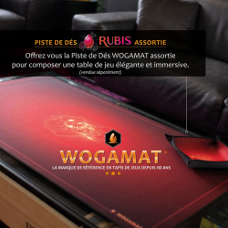 Tapis de jeu 60x100 Multijeux Rubis Rouge