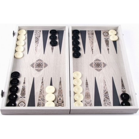 Backgammon 38 cm - Mosaïque bois Stratifié