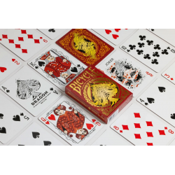 Jeu de 54 cartes Bicycle Ultimates - Dragon Rouge