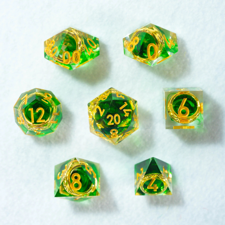 Set de 7 dés Premium - Anneaux des Elfes