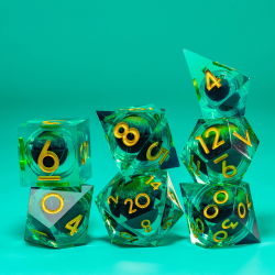 Set de 7 dés Premium - Dragon d'Émeraude