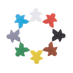Meeple en bois 17mm - Coloris Panaché
