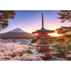 Puzzle Ravensburger 1000 pièces - Cerisiers en fleurs du Mont Fuji