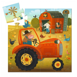 Puzzle Silhouettes 16 pièces – Le Tracteur