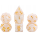 Set de 7 dés - Epic Forge - Blanc Nacré /or
