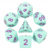 Set de 7 dés - Epic Forge - Opaque - Menthe/Fuchsia