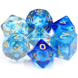 Set de 7 dés - Steampunk Beige/Noir