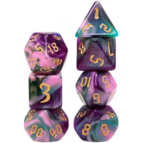 Set de 7 dés - Epic Forge - Elfes de la nuit