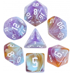 Set de 7 dés - Steampunk Beige/Noir